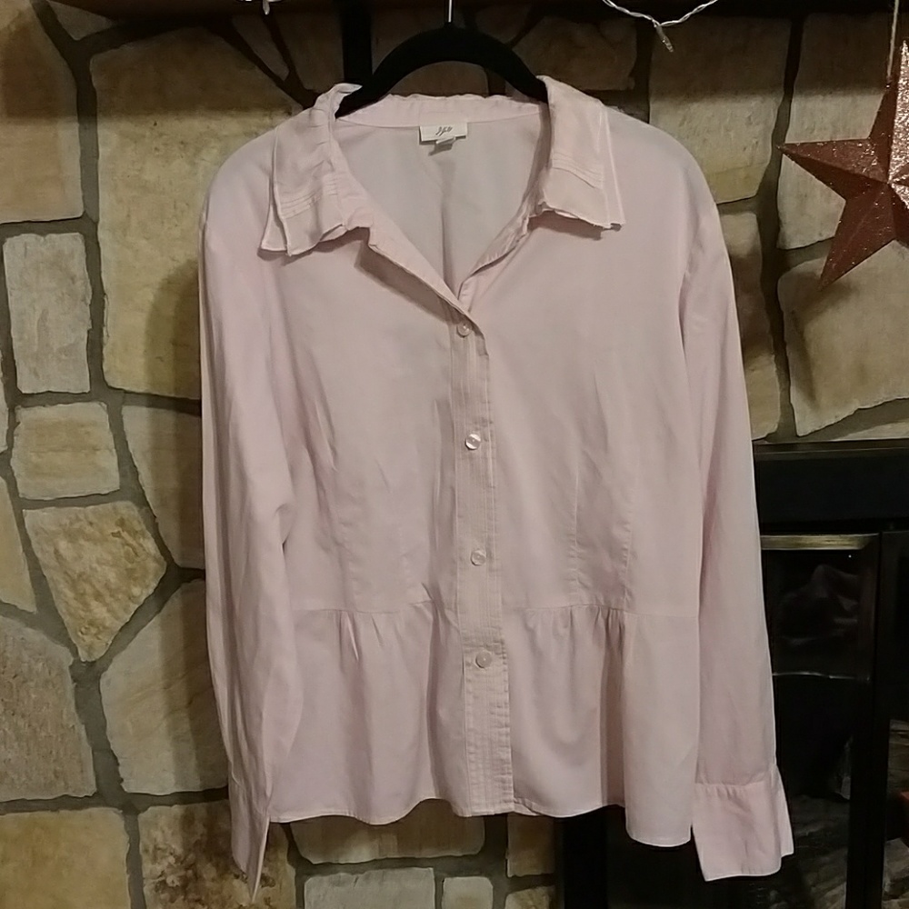 J.Jill Pink Button Down Size Medium - image 1
